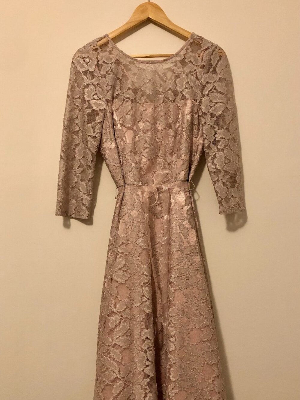 Jessica Howard Rose Floral Lace Fit and Flare A-Line Mother-of-Bride Dress Sz 8